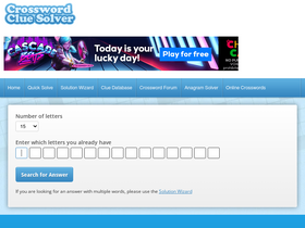 'crosswordsolver.org' screenshot