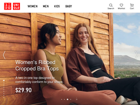 'uniqlo.com' screenshot