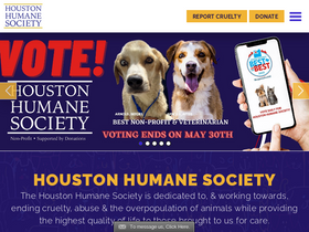 'houstonhumane.org' screenshot