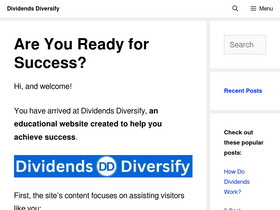 'dividendsdiversify.com' screenshot