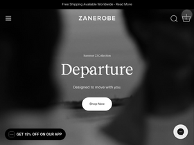 'zanerobe.com' screenshot