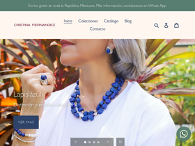 joyeriacristinafernandez.com homepage screenshot