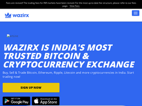 'wazirx.com' screenshot