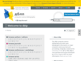 'dblp.org' screenshot