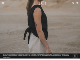 luciclothing.com homepage screenshot