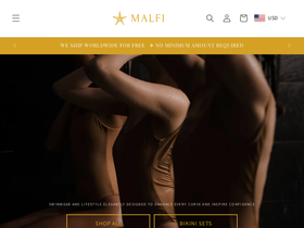 Malfi Swimwear homepage screenshot