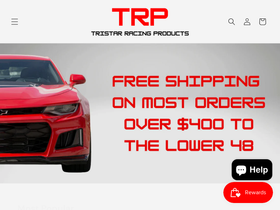 Tristar Racing Products homepage screenshot