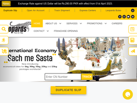 'leopardscourier.com' screenshot