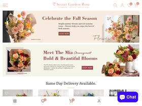 secretgardenrose.com homepage screenshot
