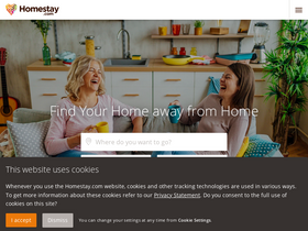 'homestay.com' screenshot
