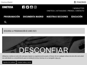 'cinetecamadrid.com' screenshot