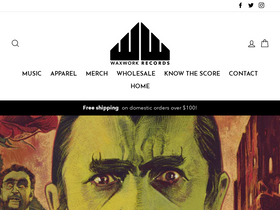'waxworkrecords.com' screenshot