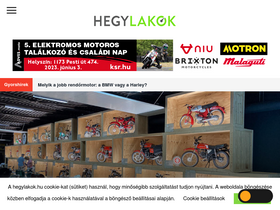 'hegylakok.hu' screenshot