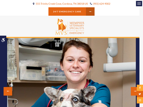 'memphisveterinaryspecialists.com' screenshot