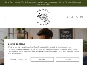 forsbergflowers.com homepage screenshot