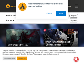 'asuralightnovel.com' screenshot