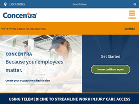 'concentra.com' screenshot