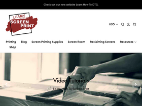 learnhowtoscreenprint.com homepage screenshot