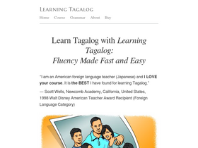 'learningtagalog.com' screenshot