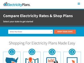 'electricityplans.com' screenshot