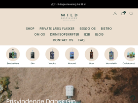 Wild Distillery Bornholm homepage screenshot