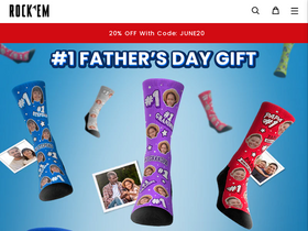 'rockemsocks.com' screenshot