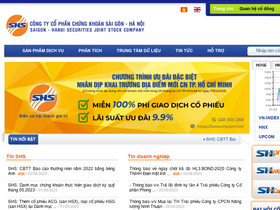 'banggia.shs.com.vn' screenshot