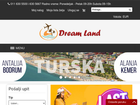 'dreamland.travel' screenshot
