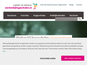 'werkenbijhogescholen.nl' screenshot