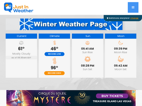 'justinweather.com' screenshot