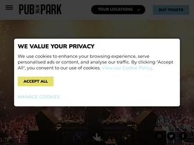 'pubintheparkuk.com' screenshot