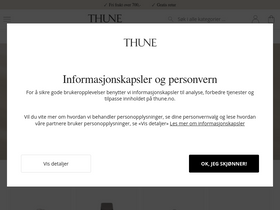 'thune.no' screenshot