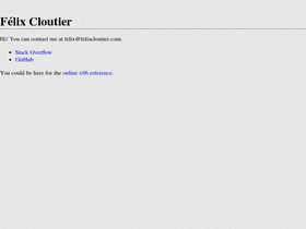 'felixcloutier.com' screenshot