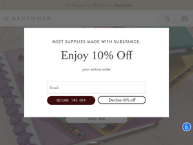 'levenger.com' screenshot