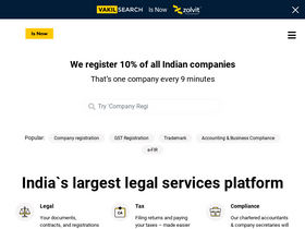 'vakilsearch.com' screenshot