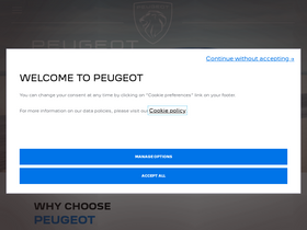 'peugeot.co.uk' screenshot