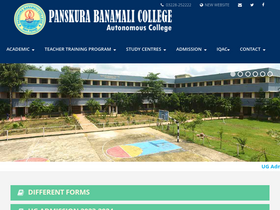 'panskurabanamalicollege.org' screenshot