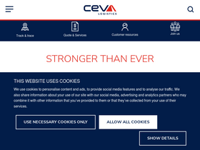 'cevalogistics.com' screenshot