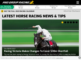 'progroupracing.com.au' screenshot