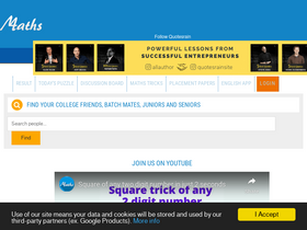 'm4maths.com' screenshot