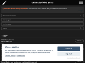 'kinoscala.cz' screenshot