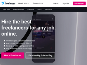 'freelancer.co.uk' screenshot