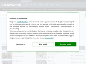 'scootergalleri.dk' screenshot