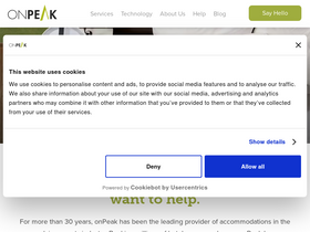 'onpeak.com' screenshot