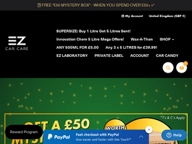 'ezcarcare.co.uk' screenshot