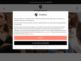 'oceansapart.com' screenshot
