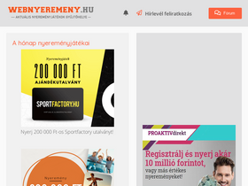 'webnyeremeny.hu' screenshot