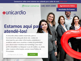 'unicardio.com.br' screenshot