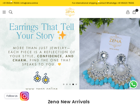 Zena homepage screenshot