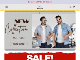 xlwear.in homepage screenshot